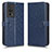 Custodia Portafoglio In Pelle Cover con Supporto C01X per Xiaomi Poco F5 Pro 5G Blu