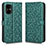 Custodia Portafoglio In Pelle Cover con Supporto C01X per Xiaomi Poco M4 5G Verde