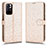 Custodia Portafoglio In Pelle Cover con Supporto C01X per Xiaomi Poco M4 Pro 5G Oro