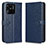 Custodia Portafoglio In Pelle Cover con Supporto C01X per Xiaomi Redmi 10 Power Blu