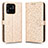 Custodia Portafoglio In Pelle Cover con Supporto C01X per Xiaomi Redmi 10 Power Oro