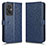 Custodia Portafoglio In Pelle Cover con Supporto C01X per Xiaomi Redmi 11 Prime 4G Blu