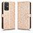 Custodia Portafoglio In Pelle Cover con Supporto C01X per Xiaomi Redmi 11 Prime 4G Oro