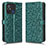 Custodia Portafoglio In Pelle Cover con Supporto C01X per Xiaomi Redmi 12C 4G Verde