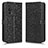 Custodia Portafoglio In Pelle Cover con Supporto C01X per Xiaomi Redmi K60 5G Nero