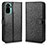 Custodia Portafoglio In Pelle Cover con Supporto C01X per Xiaomi Redmi Note 10 4G Nero