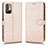 Custodia Portafoglio In Pelle Cover con Supporto C01X per Xiaomi Redmi Note 10 5G Oro