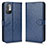 Custodia Portafoglio In Pelle Cover con Supporto C01X per Xiaomi Redmi Note 10 JE 5G Blu