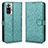 Custodia Portafoglio In Pelle Cover con Supporto C01X per Xiaomi Redmi Note 10 Pro 4G Verde