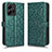 Custodia Portafoglio In Pelle Cover con Supporto C01X per Xiaomi Redmi Note 12 4G Verde