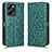 Custodia Portafoglio In Pelle Cover con Supporto C01X per Xiaomi Redmi Note 12 Pro Speed 5G Verde