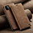 Custodia Portafoglio In Pelle Cover con Supporto C02S per Samsung Galaxy A22s 5G Marrone Chiaro