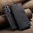 Custodia Portafoglio In Pelle Cover con Supporto C02S per Samsung Galaxy A23 4G Nero