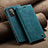 Custodia Portafoglio In Pelle Cover con Supporto C02S per Samsung Galaxy A52 4G Blu