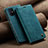 Custodia Portafoglio In Pelle Cover con Supporto C02S per Samsung Galaxy M51 Blu