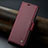 Custodia Portafoglio In Pelle Cover con Supporto C02S per Xiaomi Redmi Note 12 Turbo 5G Rosso Rosa