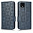 Custodia Portafoglio In Pelle Cover con Supporto C02X per Google Pixel 4 Blu