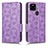 Custodia Portafoglio In Pelle Cover con Supporto C02X per Google Pixel 4a 5G Viola