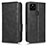 Custodia Portafoglio In Pelle Cover con Supporto C02X per Google Pixel 5 XL 5G Nero