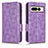 Custodia Portafoglio In Pelle Cover con Supporto C02X per Google Pixel 7 Pro 5G Viola