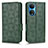 Custodia Portafoglio In Pelle Cover con Supporto C02X per Huawei Honor X7 Verde