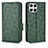 Custodia Portafoglio In Pelle Cover con Supporto C02X per Huawei Honor X8 4G Verde