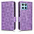 Custodia Portafoglio In Pelle Cover con Supporto C02X per Huawei Honor X8 5G Viola