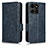 Custodia Portafoglio In Pelle Cover con Supporto C02X per Huawei Honor X8b Blu