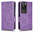 Custodia Portafoglio In Pelle Cover con Supporto C02X per Huawei P60 Viola