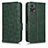 Custodia Portafoglio In Pelle Cover con Supporto C02X per Motorola Moto E22 Verde