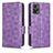 Custodia Portafoglio In Pelle Cover con Supporto C02X per Motorola Moto E22 Viola