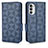 Custodia Portafoglio In Pelle Cover con Supporto C02X per Motorola Moto Edge (2022) 5G Blu