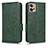 Custodia Portafoglio In Pelle Cover con Supporto C02X per Motorola Moto G32 Verde