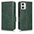 Custodia Portafoglio In Pelle Cover con Supporto C02X per Motorola Moto G53j 5G Verde