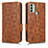 Custodia Portafoglio In Pelle Cover con Supporto C02X per Nokia C31 Marrone