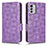 Custodia Portafoglio In Pelle Cover con Supporto C02X per Nokia G60 5G Viola