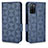 Custodia Portafoglio In Pelle Cover con Supporto C02X per Oppo A55S 5G Blu