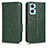 Custodia Portafoglio In Pelle Cover con Supporto C02X per Oppo A96 4G Verde