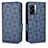 Custodia Portafoglio In Pelle Cover con Supporto C02X per Oppo K10 5G India Blu
