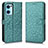 Custodia Portafoglio In Pelle Cover con Supporto C02X per Oppo Reno7 5G Verde