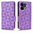 Custodia Portafoglio In Pelle Cover con Supporto C02X per Oppo Reno8 Pro 5G Viola