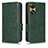 Custodia Portafoglio In Pelle Cover con Supporto C02X per Oppo Reno8 T 4G Verde