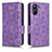 Custodia Portafoglio In Pelle Cover con Supporto C02X per Realme 10 4G Viola