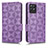 Custodia Portafoglio In Pelle Cover con Supporto C02X per Realme 8i Viola