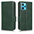Custodia Portafoglio In Pelle Cover con Supporto C02X per Realme 9 Pro+ Plus 5G Verde