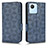 Custodia Portafoglio In Pelle Cover con Supporto C02X per Realme C30 Blu