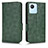 Custodia Portafoglio In Pelle Cover con Supporto C02X per Realme C30s Verde