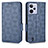 Custodia Portafoglio In Pelle Cover con Supporto C02X per Realme C31 Blu