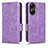 Custodia Portafoglio In Pelle Cover con Supporto C02X per Realme C55 Viola