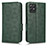 Custodia Portafoglio In Pelle Cover con Supporto C02X per Realme Narzo 50 4G Verde